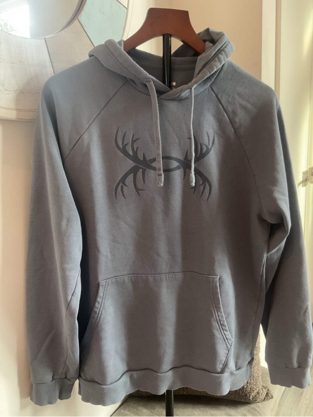 ***Under Armour ***Rival Fleece Antler Hoodie in a Slate Gray / Blue - Picture 4 of 11